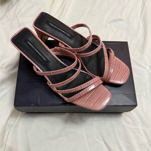 French Connection Mauve Strappy Heels